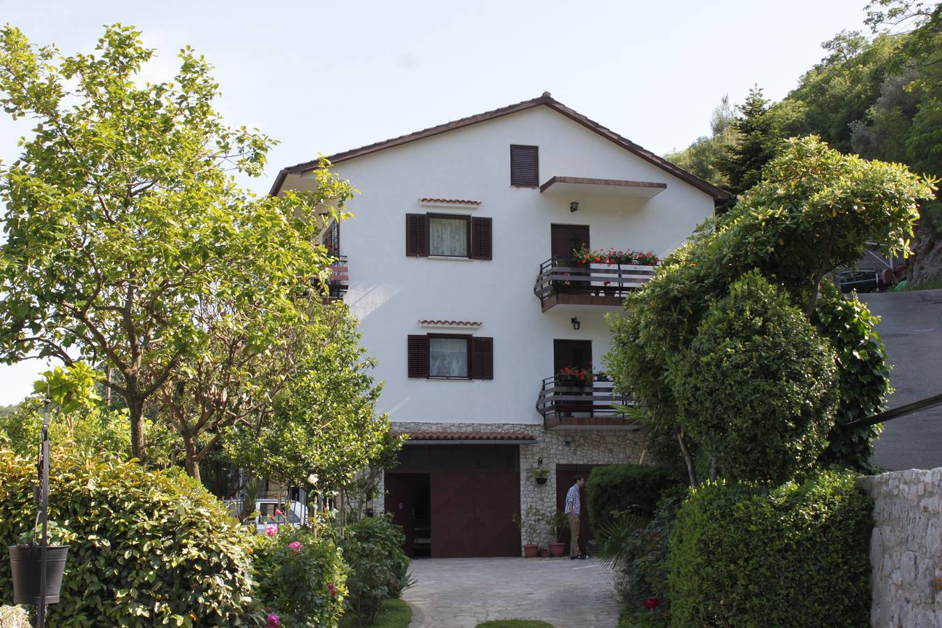 Ganze Wohnung, One bedroom apartment with terrace and sea view Mošćenička Draga, Opatija A-7746-b in Moscenicka Draga, Opatija Riviera