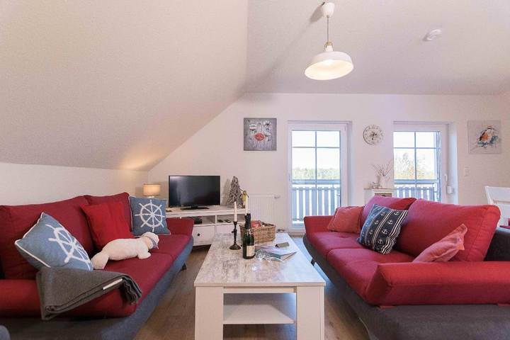 Ferienwohnung für 4 Personen, mit Balkon und Ausblick in Wieck am Darß