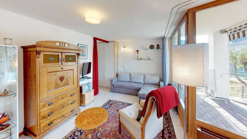 Ferienwohnung für 2 Personen, mit Terrasse und Sauna in Pontresina