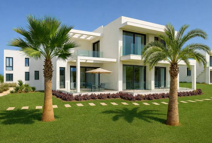 Ferienwohnung für 5 Personen, mit Garten und Ausblick sowie Meerblick in Nordzypern