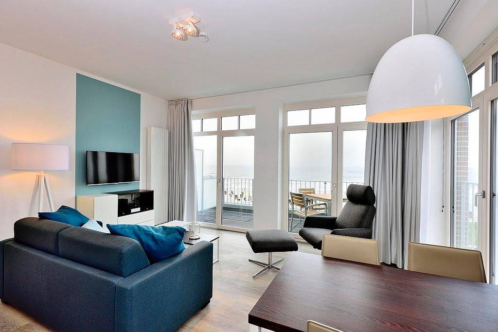 Ganze Wohnung, Tolles Eck-Apartment direkt an der Nordsee mit großartigem Meerblick und Balkon! in Wangerooge