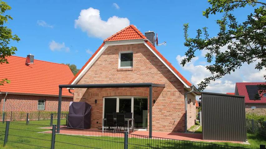 Ferienhaus für 4 Personen, mit Garten und Balkon