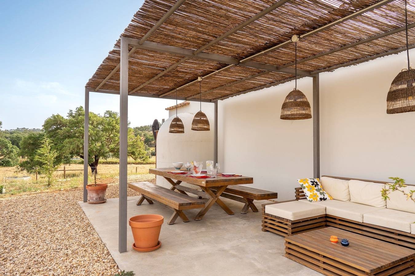 Ferienhaus 'Monte De Santiago' mit Bergblick, privatem Pool und Wi-Fi in São Domingos e Vale de Água, Alentejo Litoral
