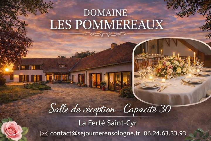 Gîte pour 15 personnes, avec terrasse et vue à La Ferté-Saint-Cyr