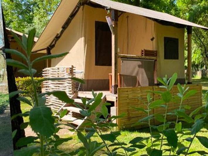 Camping Les Rives de Grand Lieu - Unterkunft 2 personen - Lodge Baléare - 1 Schlafzimmer - Ohne Sanitäranlagen in Saint-Philbert-de-Grand-Lieu, Nantes und Umgebung