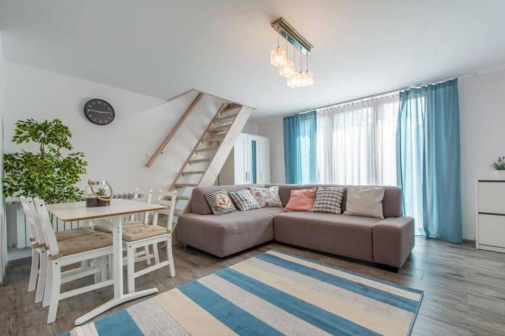 Apartament wakacyjny dla 11 osób, z Balkon i Taras w Jastarnia