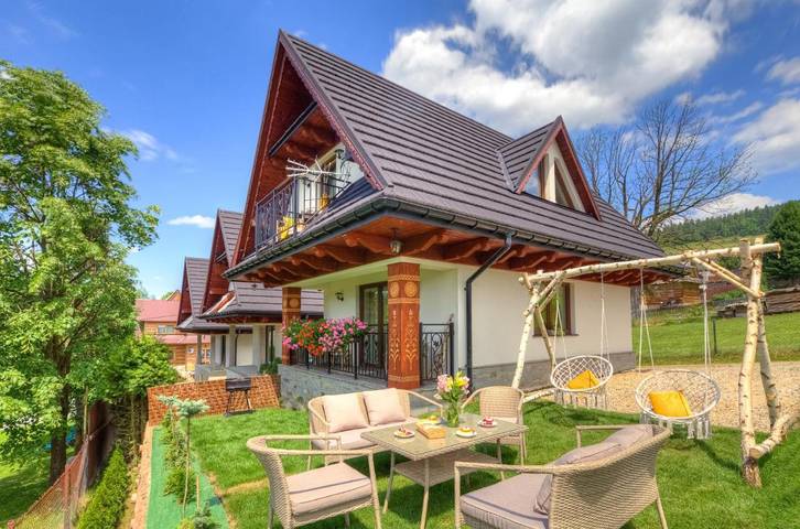 Apartament wakacyjny dla 6 osób, z Balkon i Taras oraz Ogród i Widok w Małe Ciche