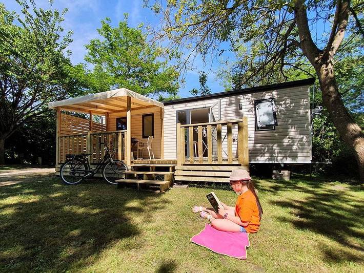 Camping Sites et Paysages - Le Moulin  - Mobilheim 6 personen - 3 Zimmer in Martres-Tolosane, Haute-Garonne