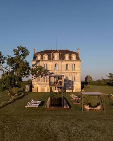 Location de vacances pour 6 personnes, avec jardin ainsi que vue et piscine, animaux acceptés à Saint-Christoly-Médoc