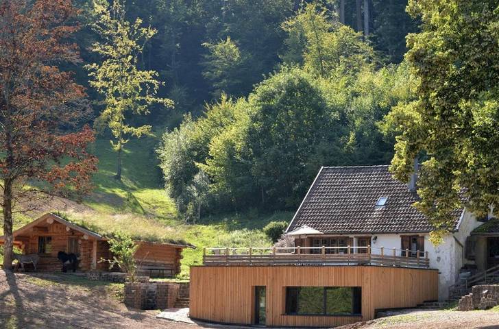 Location de vacances pour 10 personnes, avec Terrasse ainsi que Jardin et Vue à Soultzbach-les-Bains