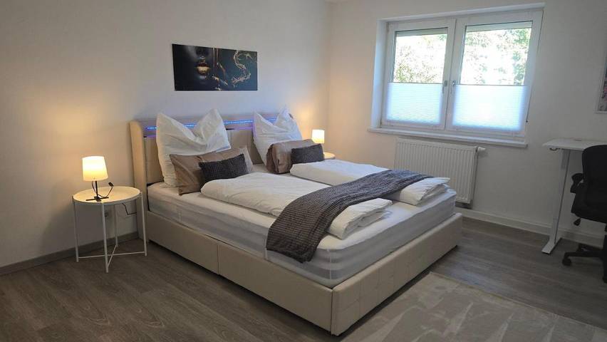 Ferienwohnung für 5 Personen, mit Balkon und Garten sowie Ausblick