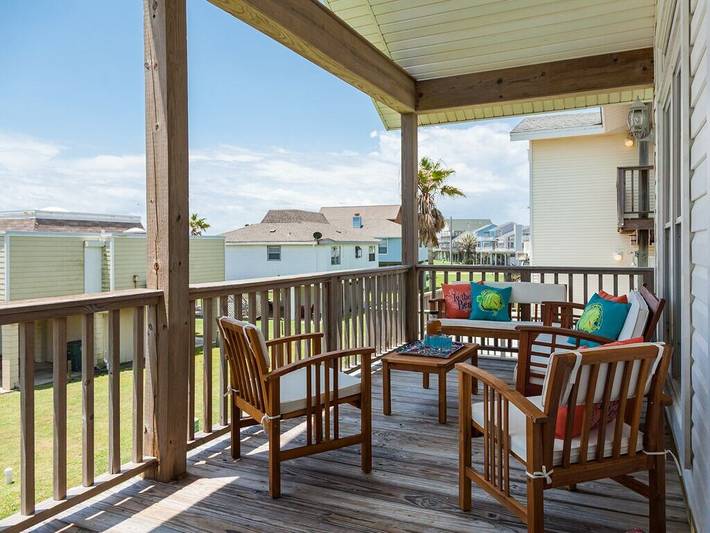Vacation house for 10 people, with hot tub and balcony in Galveston