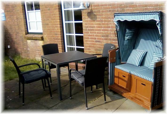 Ferienwohnung für 4 Personen, mit Terrasse und Garten sowie Ausblick in Morsum