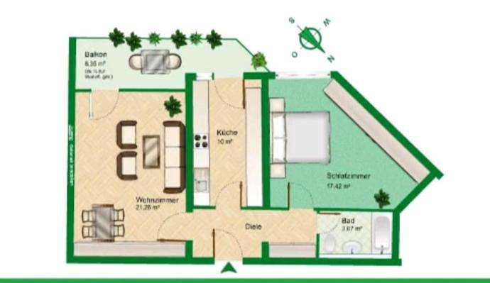 Gîte pour 4 personnes, avec vue et balcon à Geretsried - 3