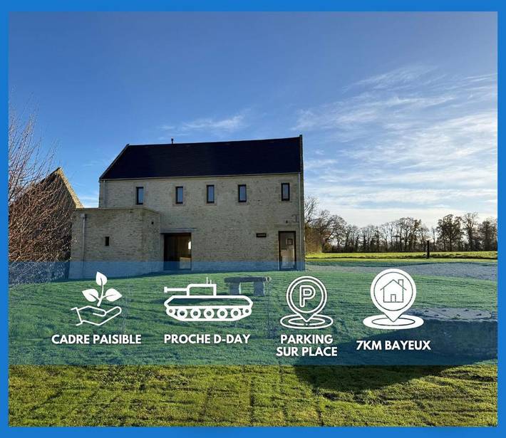 Location de vacances pour 6 personnes, avec jardin et vue à Longues-sur-Mer