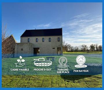 Location de vacances pour 6 personnes, avec vue et jardin à Longues-sur-Mer