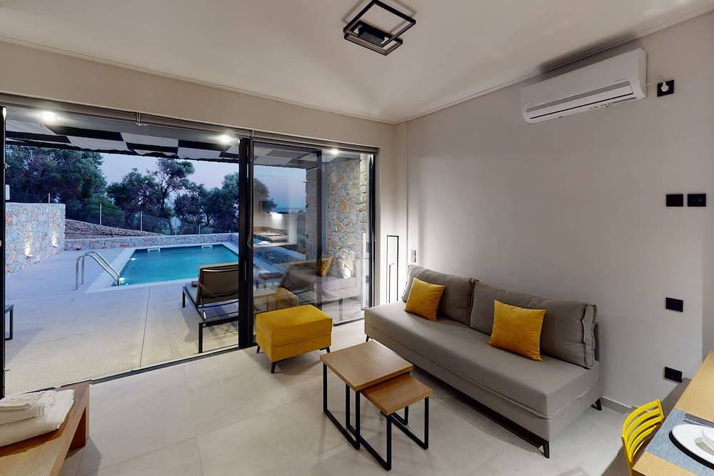 Daelia Villas Ii of 3 Luxury Villas, private pool, in an enclosed olive grove in Lesbos