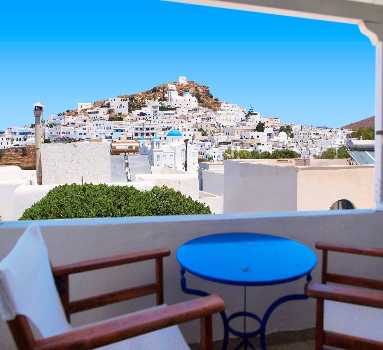 Monolocale intero, Casa Filareti - Monolocale triplo con vista sulla città in Chora (Ios), Ios