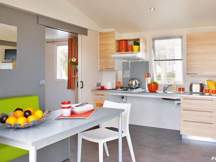 Camping Le Beauséjour - Mobile home 4 persons - Cocoon+ - 2 bedrooms - 34m² - Prm in La Côte Vermeille, Argelès-sur-Mer