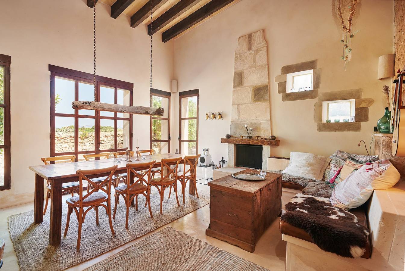 Finca 'Son Garreta' mit Blick auf die Tramuntana, privatem Pool und Wlan in Campos, Mallorca Süden