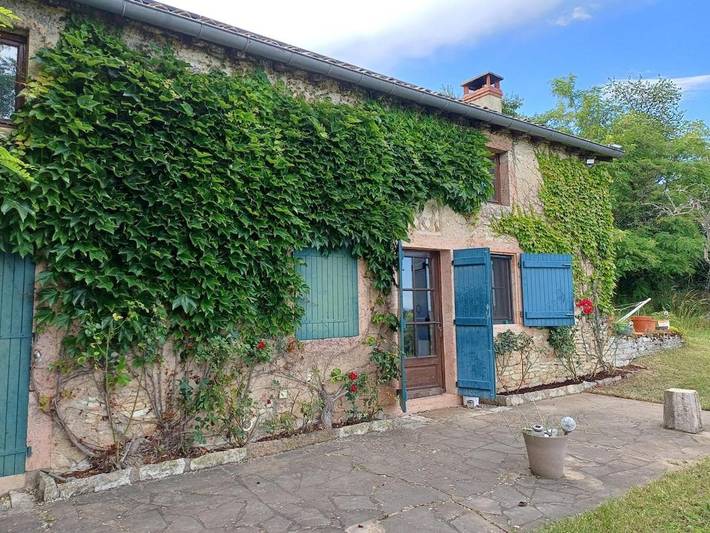 Maison de vacances pour 4 personnes, avec piscine ainsi que vue et terrasse