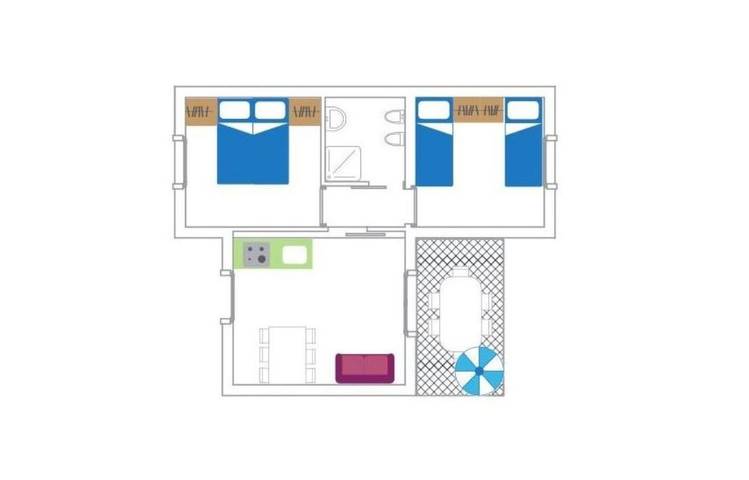 Ferienpark für 6 Personen, mit Balkon und Garten sowie Pool am Gardasee - 2