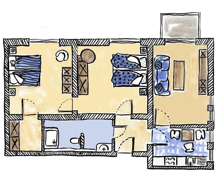 Ferienwohnung für 6 Personen, mit Garten und Balkon in Lichtenhagen - 2