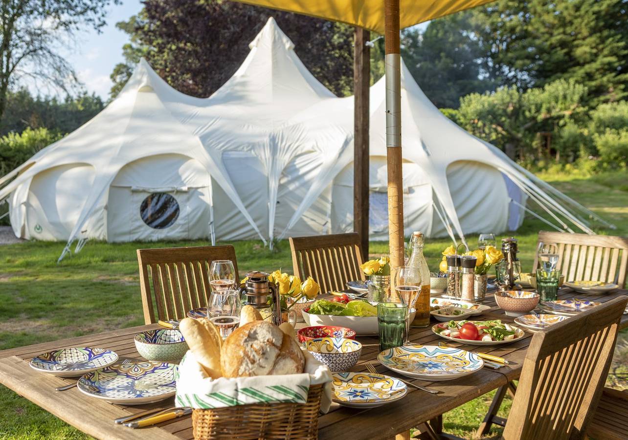 8-Bed Lotus Belle Mahal Tent in The Wye Valley in Herefordshire