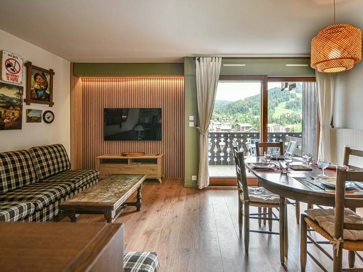 Appartement entier, Duplex T3 aux Gets - 5 pers, vue panoramique, balcon, parking, Wifi in Les Gets, Les Portes du Soleil