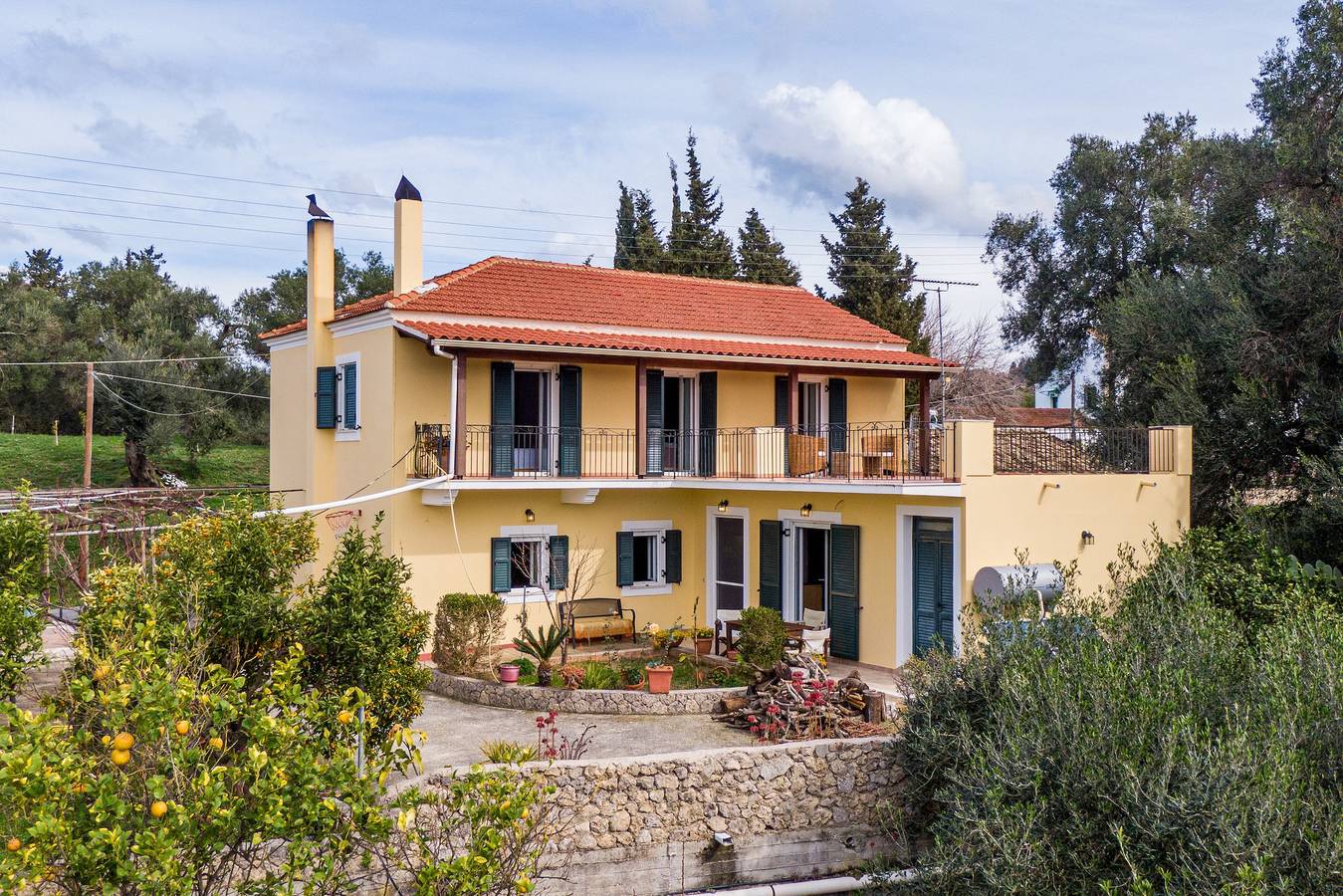 Ferienhaus "Ilios County House" mit Meerblick, privater Terrasse und Wlan in Arillas, Korfu