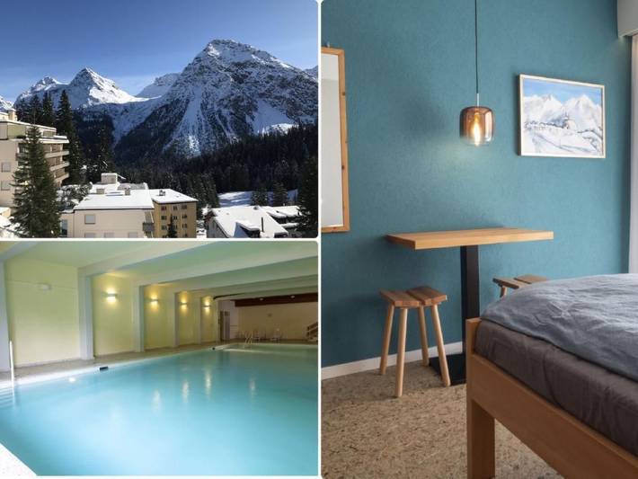 Vakantiewoning voor 5 personen, with balkon and sauna as well as zwembad in Arosa