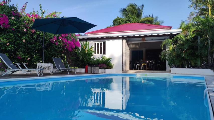 Maison de vacances pour 6 personnes, avec jardin et piscine en Guadeloupe