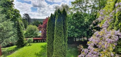 Hôtel pour 2 personnes, avec terrasse ainsi que piscine et jardin à Pennedepie