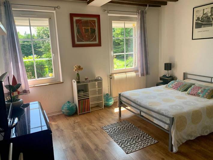 Cottage pour 2 personnes, avec jardin et piscine ainsi que sauna et vue dans Chavigny-Bailleul
