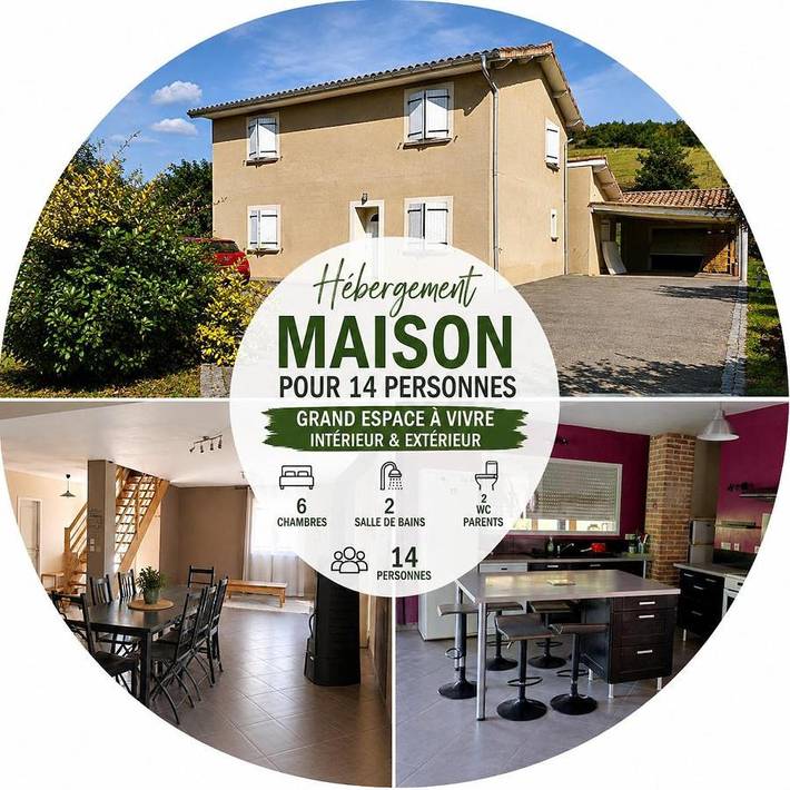 Villa pour 14 personnes, avec Terrasse et Jardin