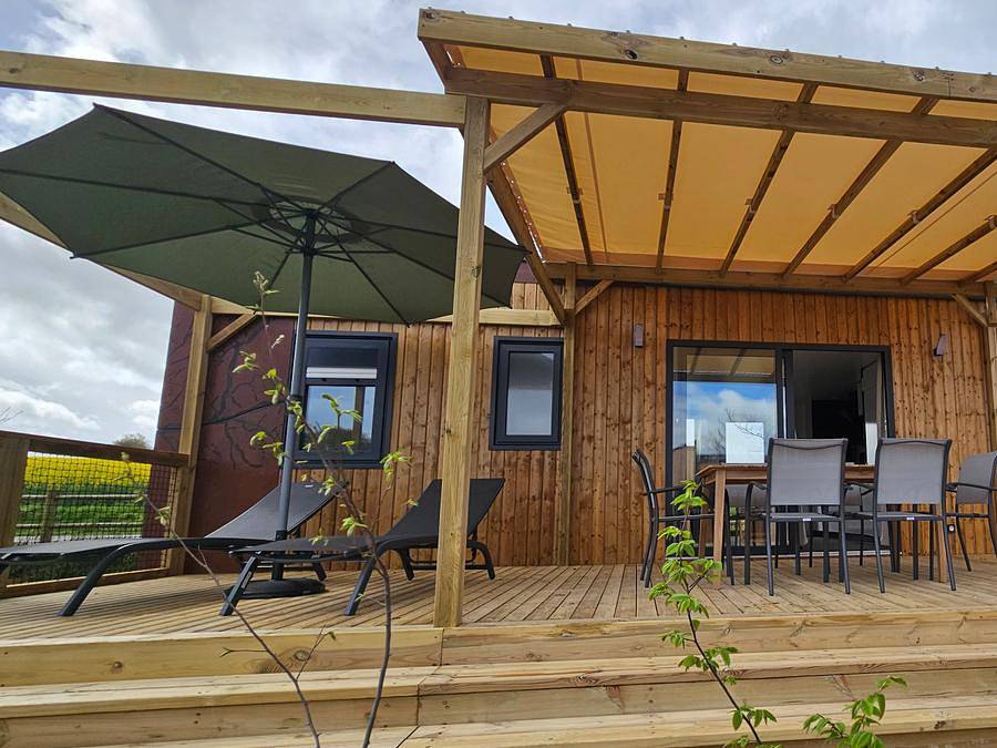 Camping Domaine de Kervallon - Mobilhome 6 personas - Elegance 40m² (3 habitaciones - 2 baños - Aire acondicionado) 27m² terraza - Nuevo para 2024 in Caro (desambiguación), Región de Vannes