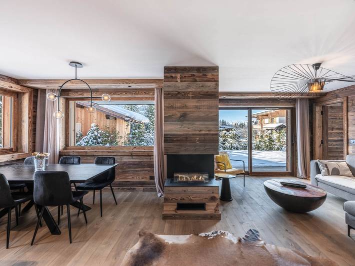 Chalet pour 6 personnes, avec balcon, animaux acceptés à Megève - 3