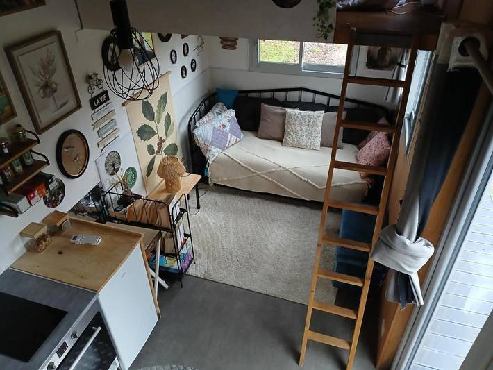 Camping pour 4 personnes, avec terrasse ainsi que vue et jardin, animaux acceptés