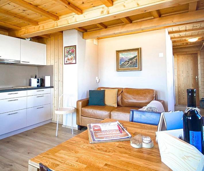 Ferienwohnung für 4 Personen, mit Balkon und Terrasse sowie Ausblick