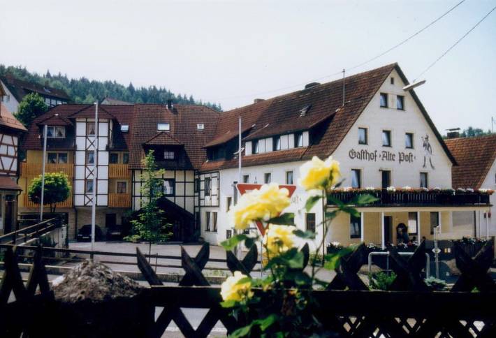 Hotel, mit Terrasse und Garten sowie Ausblick in Obertrubach