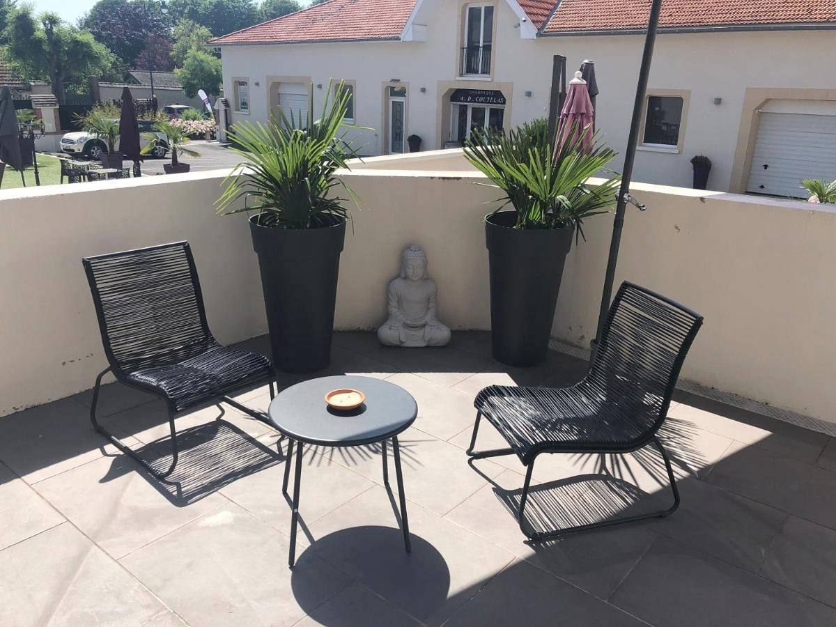 Two Connecting Double Rooms with Shared Bathroom and Terrace in Dizy, Parc naturel régional de la Montagne de Reims