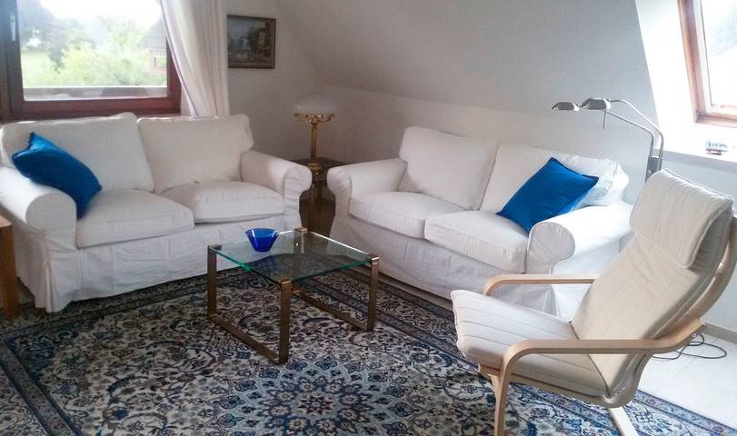 Ferienwohnung für 5 Personen, mit Balkon und Garten sowie Ausblick in Ulsnis