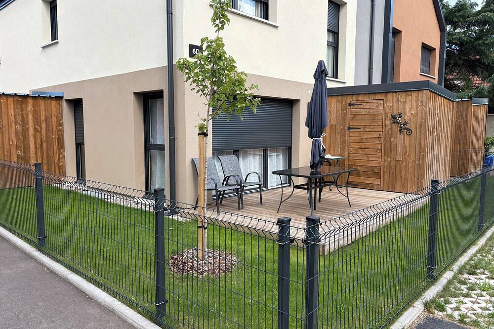 Appartement entier, Au P’tit Carré, duplex jardin proche de Colmar in Bischwihr, Région de Colmar