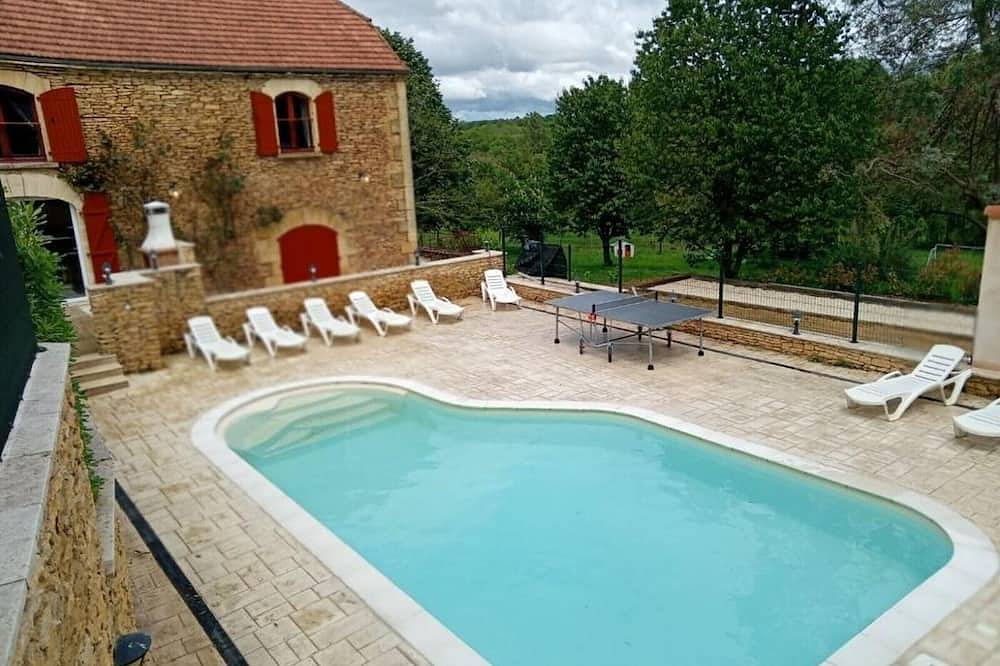 Maison en pierre climatisée avec piscine privée en Dordogne in Saint-Crépin-et-Carlucet, Périgord Noir