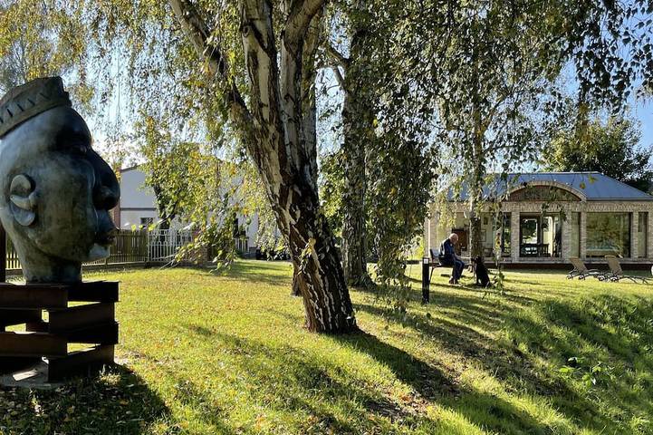 Haus am Seeufer mit 360° Blick, mit Kanu, kaum frequentierte Badestelle in Päwesin, Westhavelland