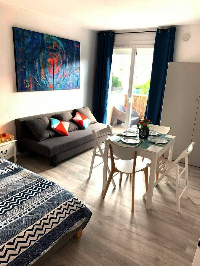 Appartement de vacances pour 4 personnes, avec vue et balcon à Perpignan