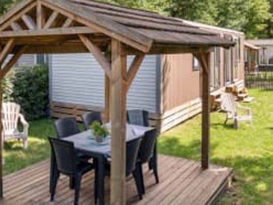 Camping Sandaya Les Rivages - Mobile home 6 persons - Cottage Pouncho 6p 3ch 2sdb **** air conditioning in Millau, Parc naturel régional des Grands Causses