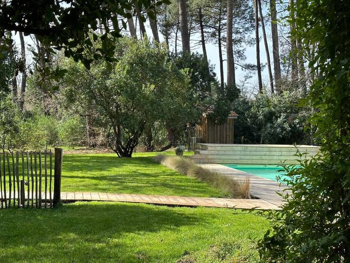 Villa pour 6 personnes, avec Terrasse ainsi que Jardin et Piscine à Lanton