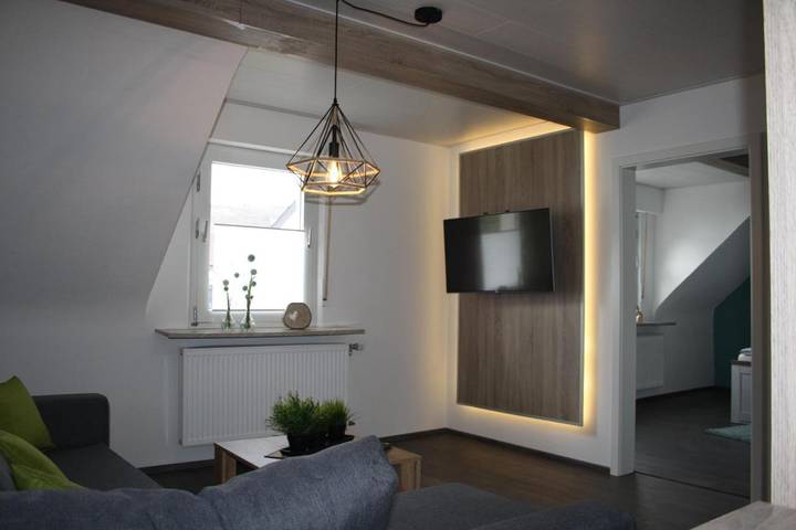 Ferienwohnung für 3 Personen, mit Garten und Ausblick