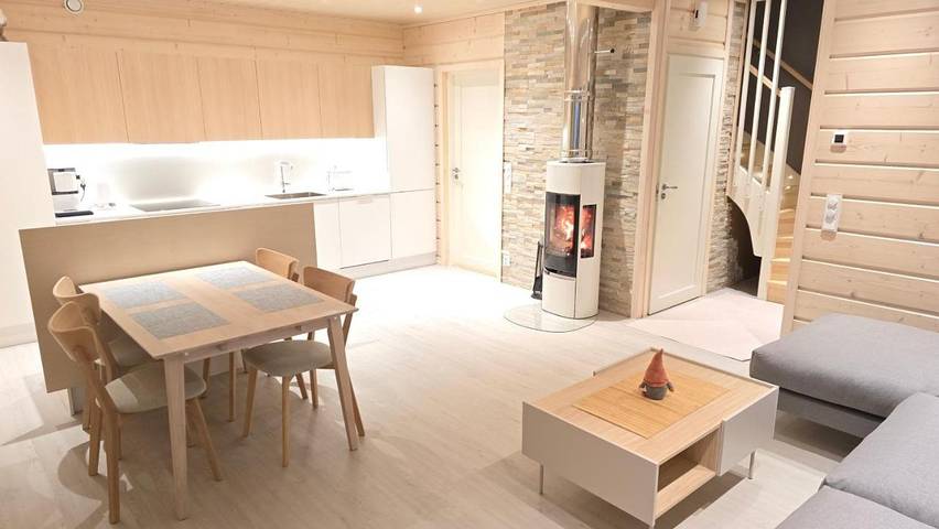 Chalet voor 6 personen, with tuin and balkon as well as uitzicht and sauna in Lapland